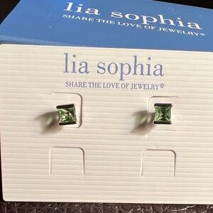 3/$18 Lia Sophia Green Stud Earrings Lot 217